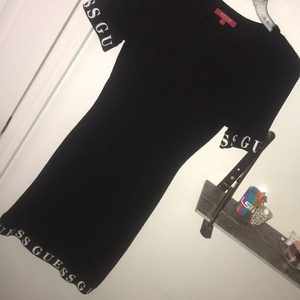 GUESS Black Short Sleeve Dress